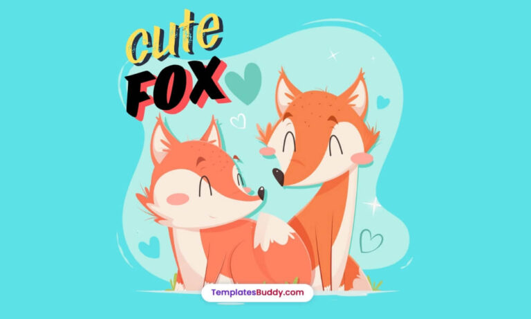 Free Cute Fox Coloring page for Adults