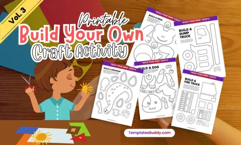 Free Printable Build Your Own Crafts for Kindergarten